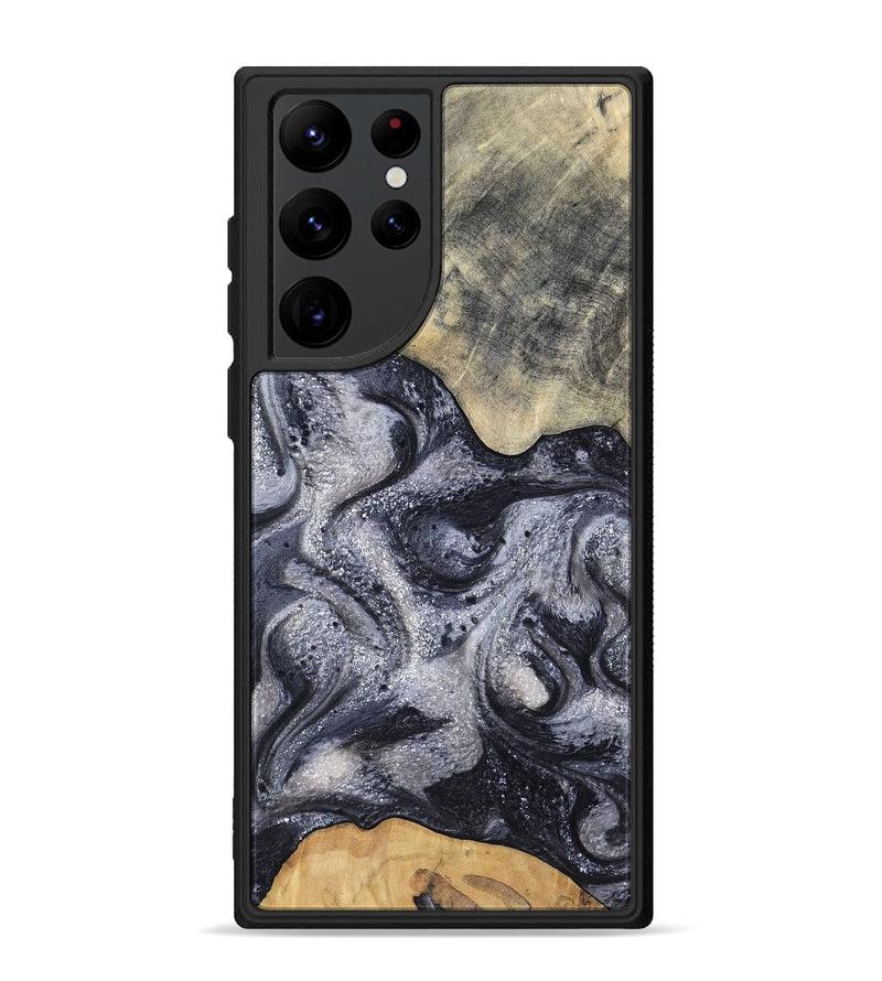 Galaxy S22 Ultra Wood Phone Case - Jaden (Black & White, 799144)