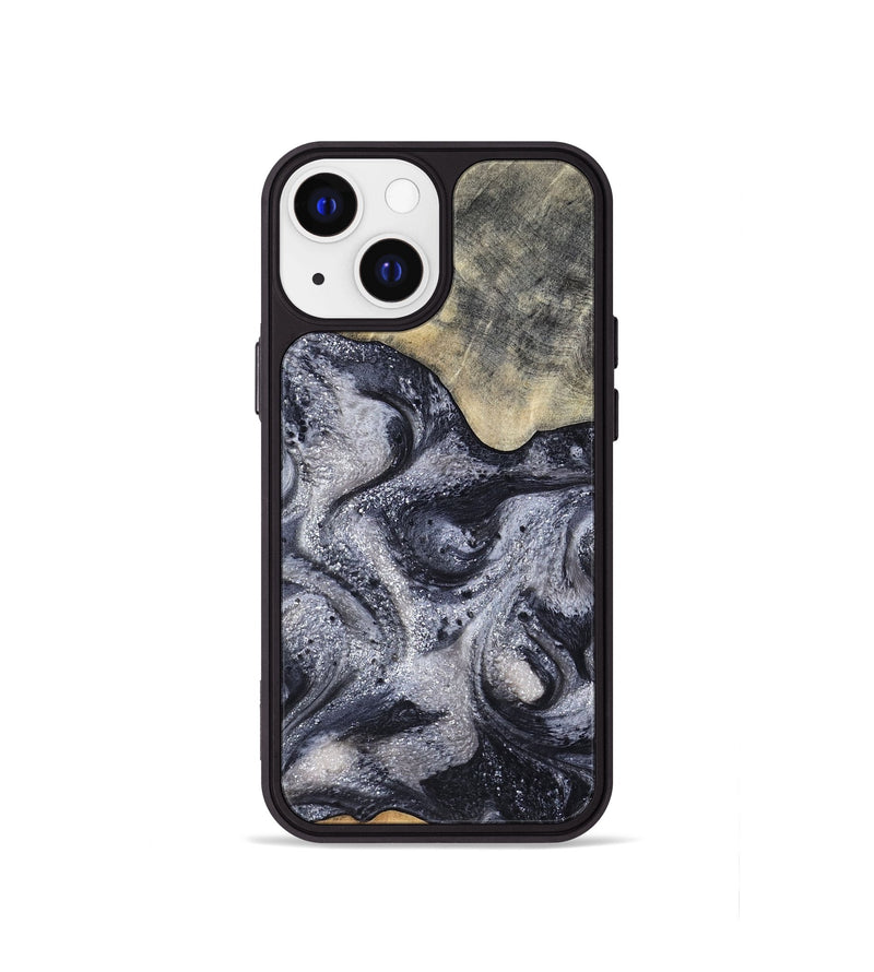 iPhone 13 mini Wood Phone Case - Jaden (Black & White, 799144)