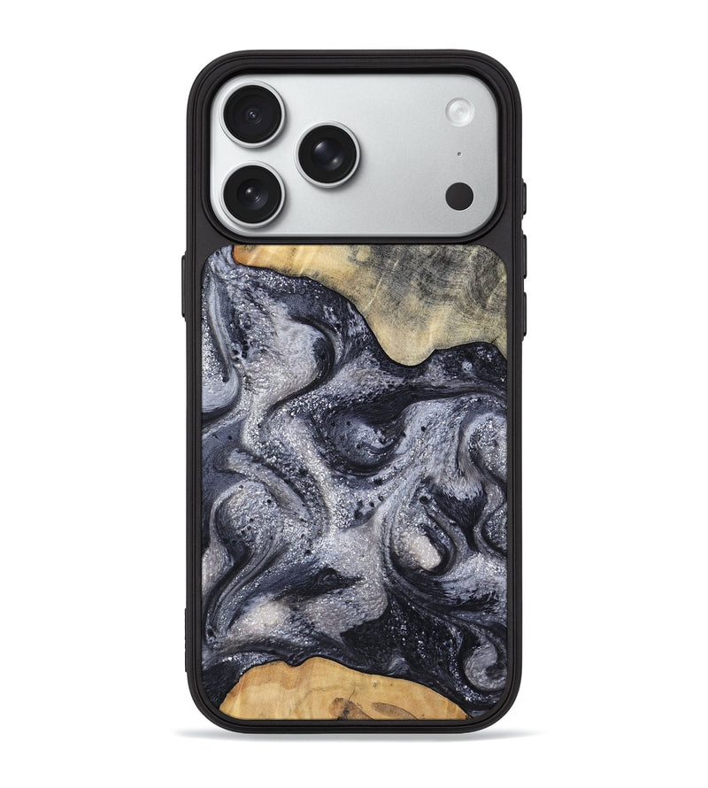 iPhone 18 Pro Max Wood Phone Case - Jaden (Black & White, 799144)