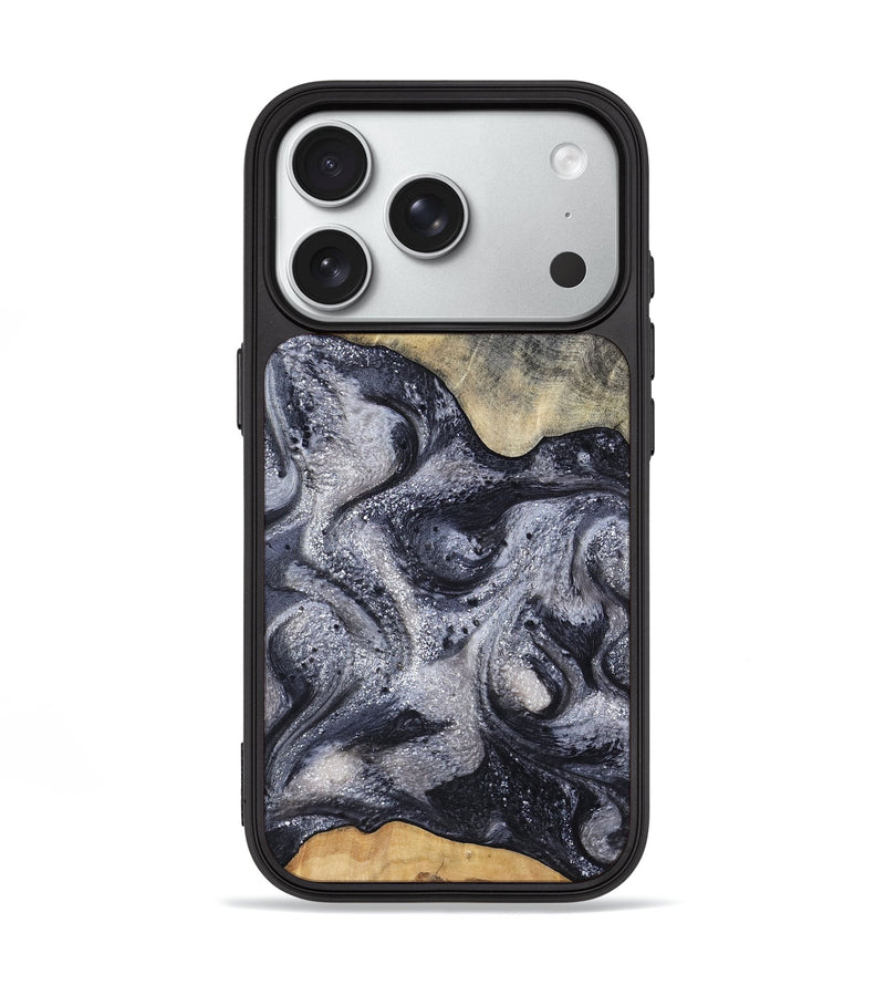 iPhone 18 Pro Wood Phone Case - Jaden (Black & White, 799144)