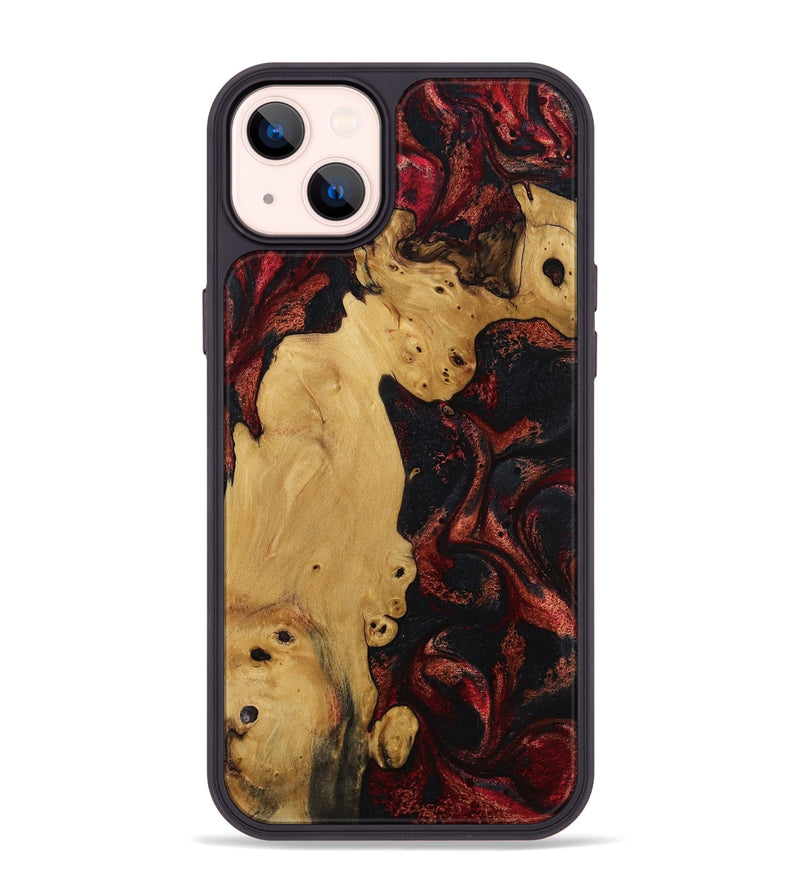 iPhone 14 Plus Wood Phone Case - Manuela (Red, 799164)