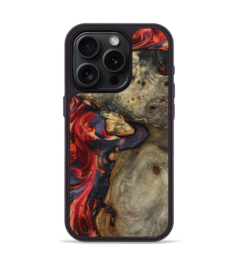 iPhone 15 Pro Wood Phone Case - Kenji (Red, 799176)