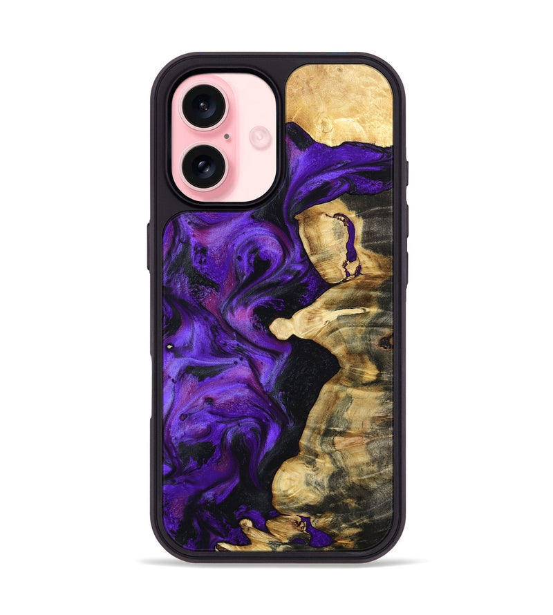 iPhone 16 Wood Phone Case - Gianna (Purple, 799181)
