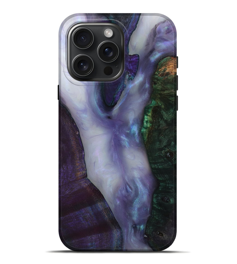 iPhone 16 Pro Max Wood Live Edge Phone Case - Jaylon (Purple, 799249)
