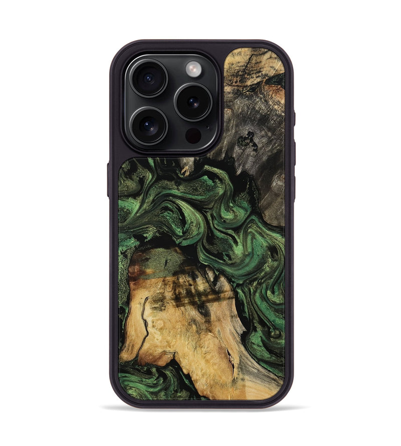 iPhone 15 Pro Wood Phone Case - Alexis (Green, 799275)