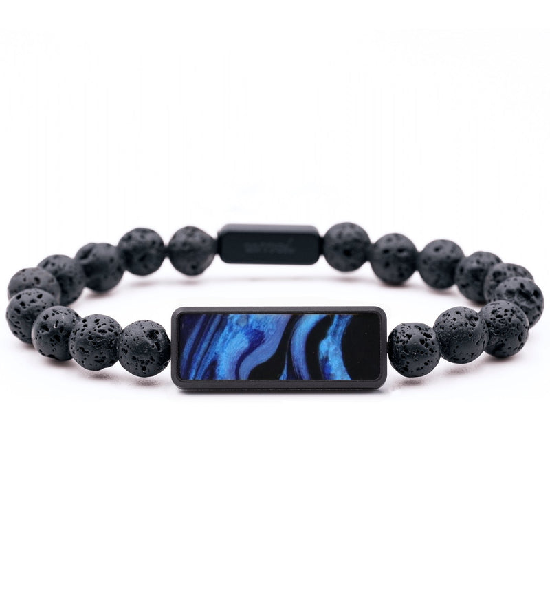 Lava Bead ResinArt Bracelet - Shirley (Blue, 799315)