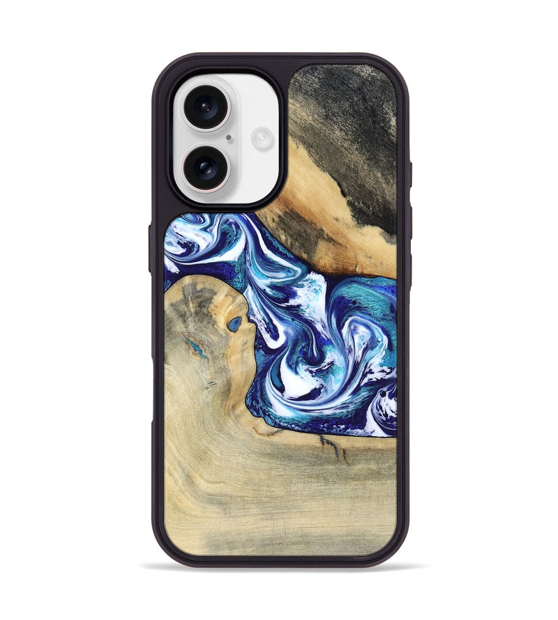 iPhone 17 Wood Phone Case - Donnell (Blue, 799398)