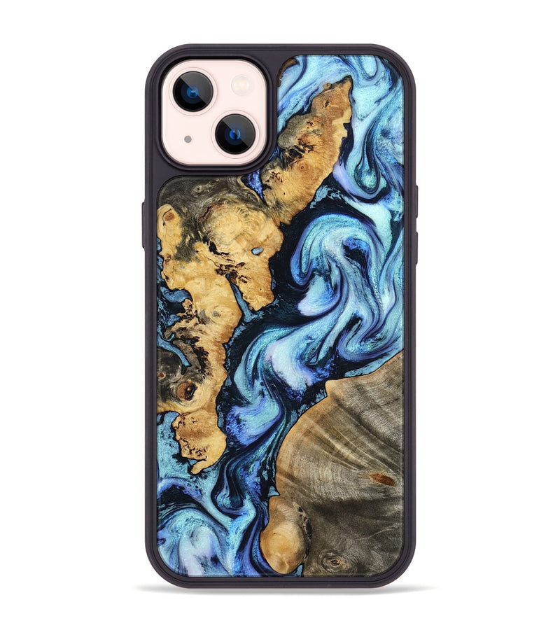 iPhone 14 Plus Wood Phone Case - Abril (Blue, 799399)