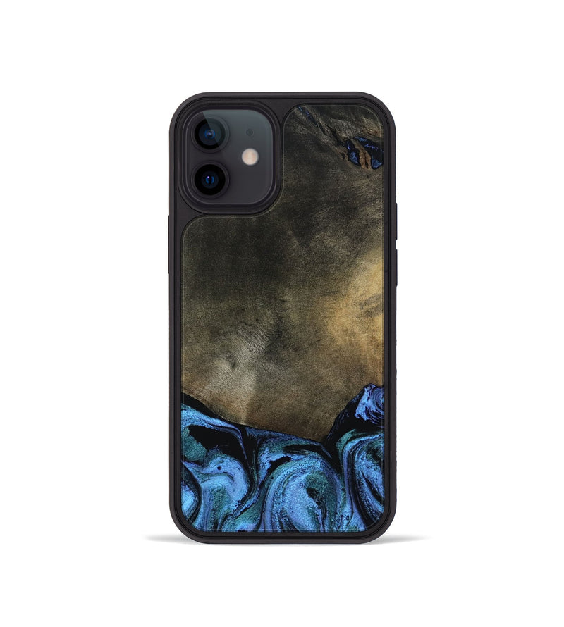 iPhone 12 mini Wood Phone Case - Gunner (Blue, 799427)