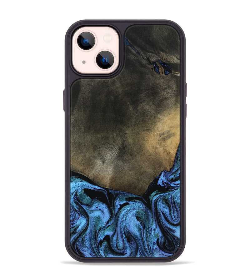 iPhone 14 Plus Wood Phone Case - Gunner (Blue, 799427)