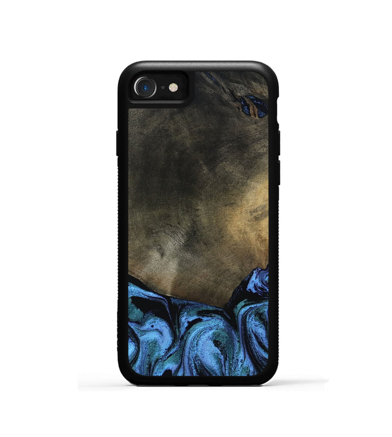 iPhone SE Wood Phone Case - Gunner (Blue, 799427)