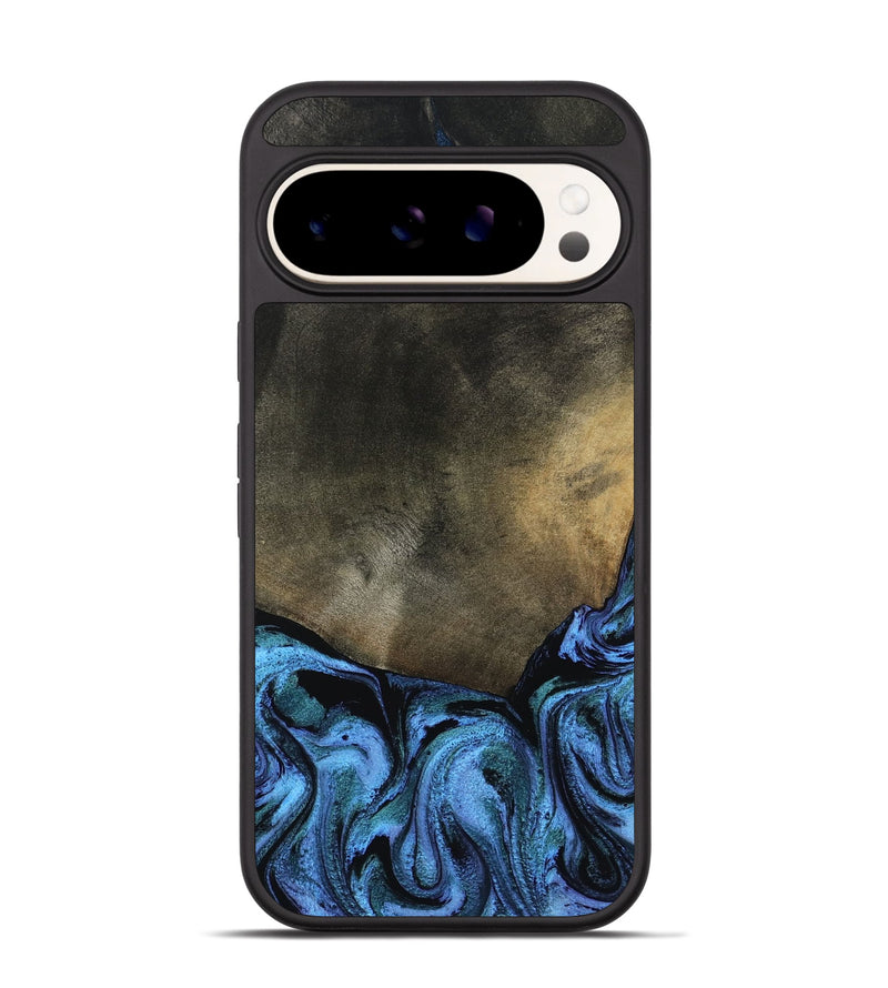 Pixel 9 Wood Phone Case - Gunner (Blue, 799427)