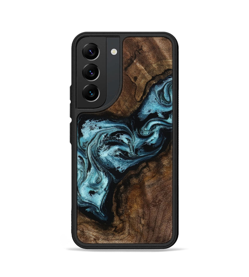 Galaxy S22 Wood Phone Case - Alison (Blue, 799434)