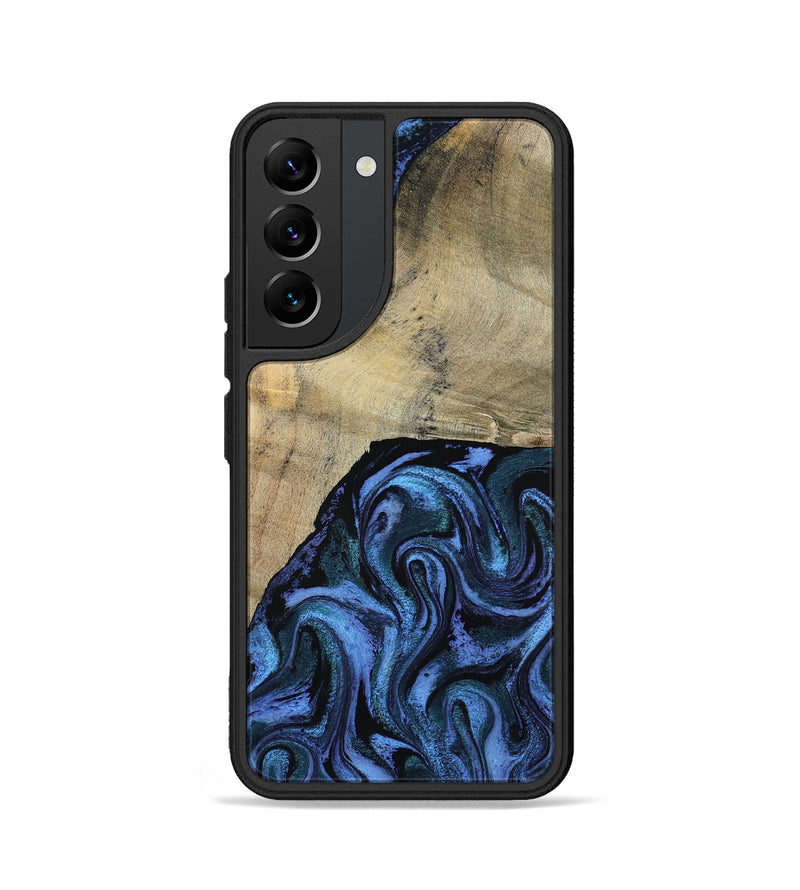 Galaxy S22 Wood Phone Case - Mandie (Blue, 799437)