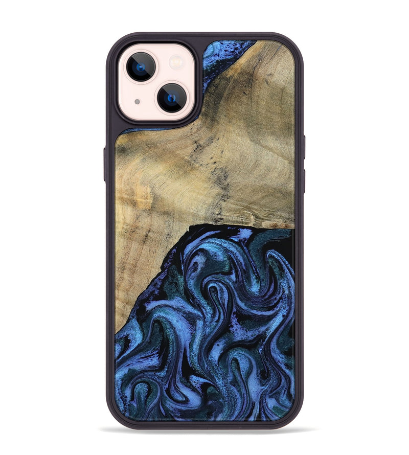 iPhone 14 Plus Wood Phone Case - Mandie (Blue, 799437)