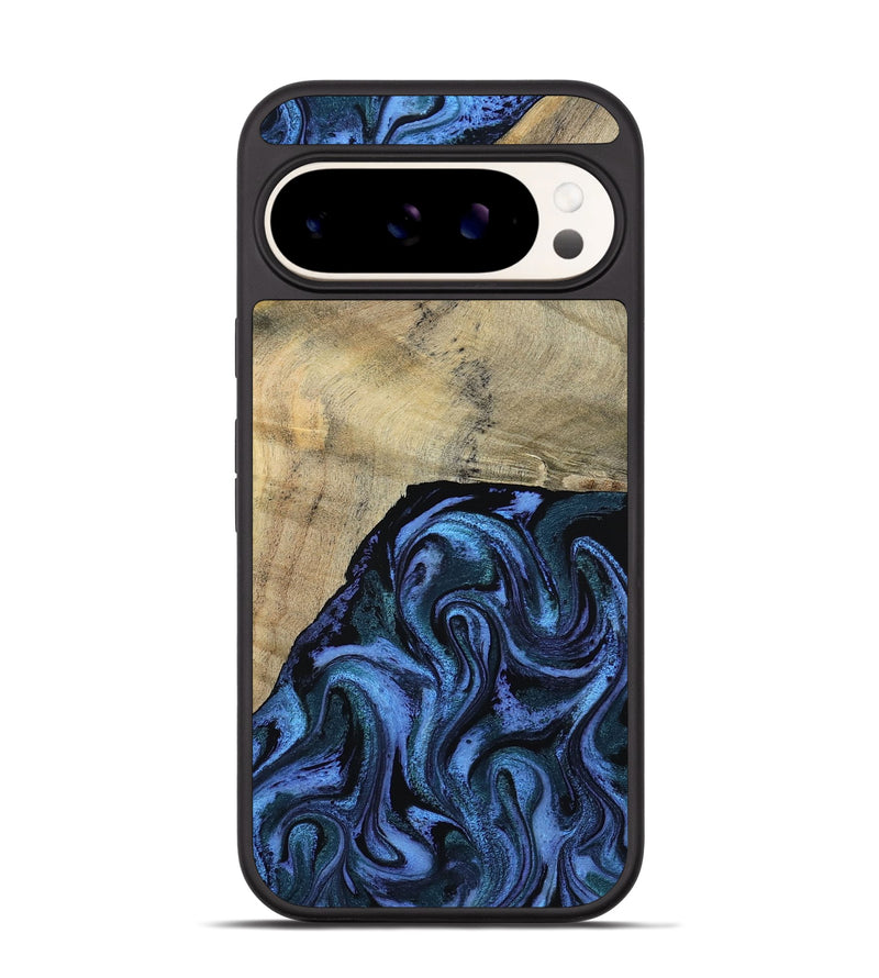 Pixel 9 Wood Phone Case - Mandie (Blue, 799437)