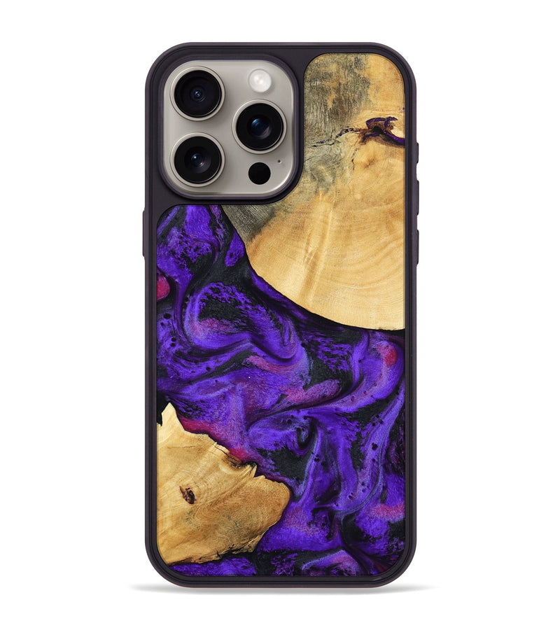 iPhone 15 Pro Max Wood Phone Case - Inez (Purple, 799490)