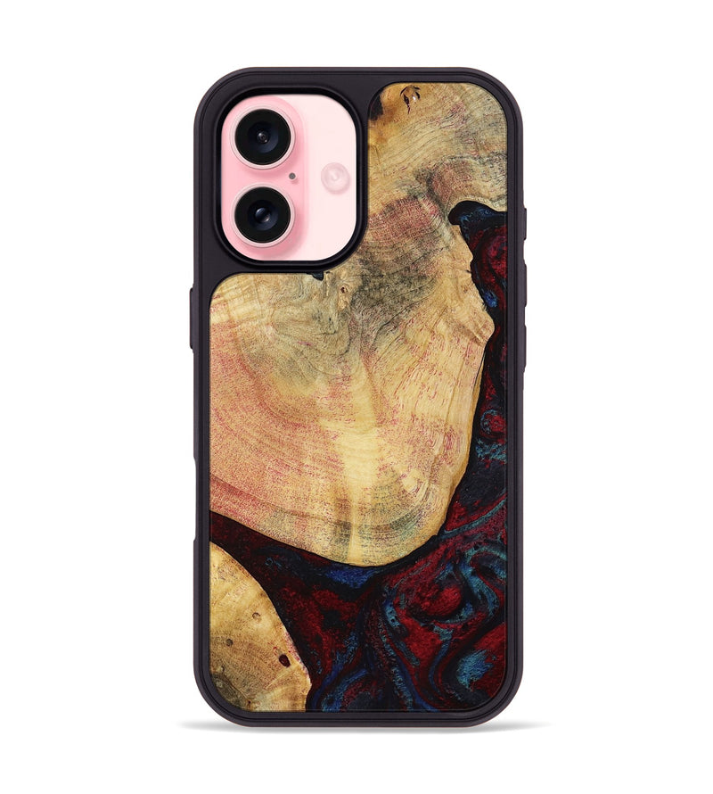 iPhone 16 Wood Phone Case - Charley (Red, 799495)