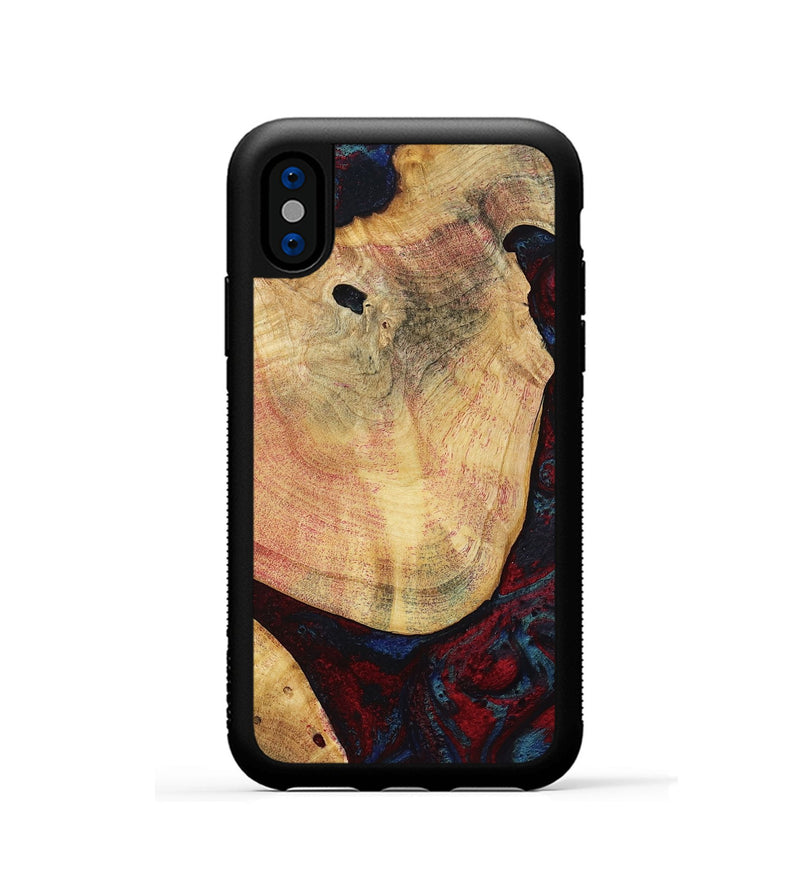iPhone Xs Wood Phone Case - Charley (Red, 799495)