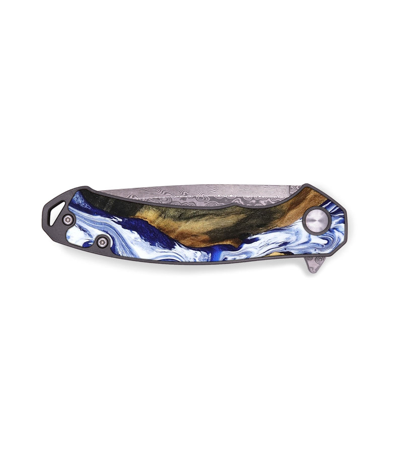 EDC Wood Pocket Knife - Racheal (Blue, 799567)