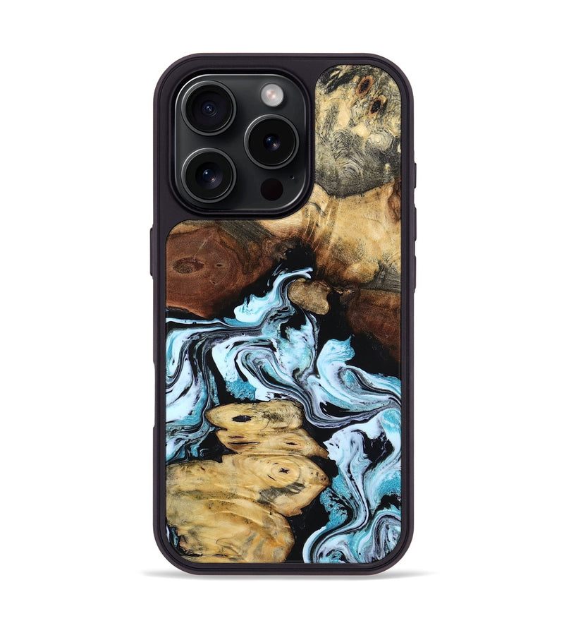iPhone 16 Pro Wood Phone Case - Aldo (Blue, 799573)