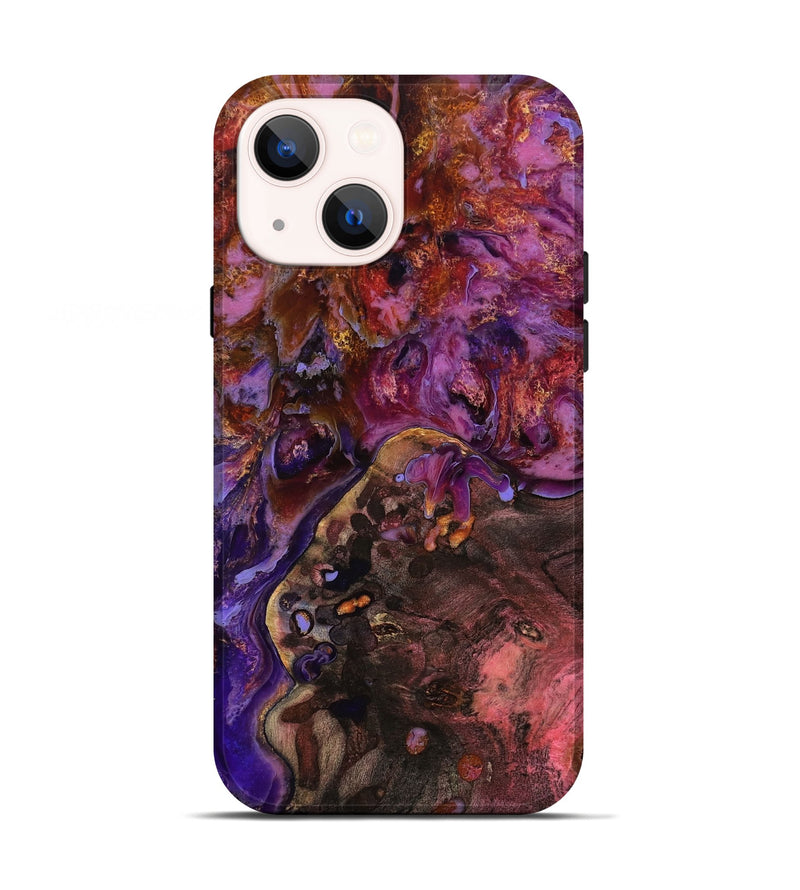 iPhone 13 Wood Live Edge Phone Case - Latifah (Red, 799677)