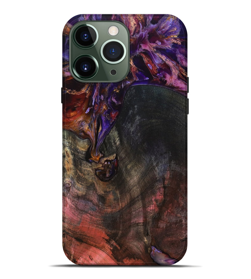 iPhone 13 Pro Max Wood Live Edge Phone Case - Eugene (Red, 799678)