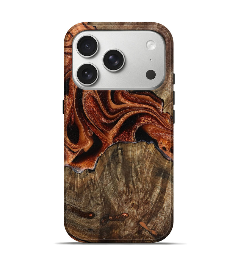 iPhone 17 Pro Wood Live Edge Phone Case - Giana (Red, 799681)