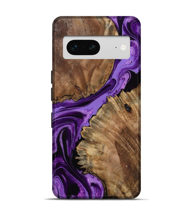 Pixel 7 Wood Live Edge Phone Case - Florine (Purple, 799683)