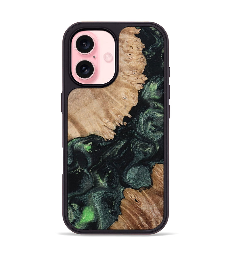 iPhone 16 Wood Phone Case - Quinn (Green, 799917)