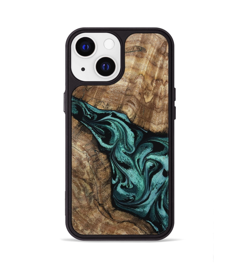 iPhone 13 Wood Phone Case - Logan (Green, 799922)