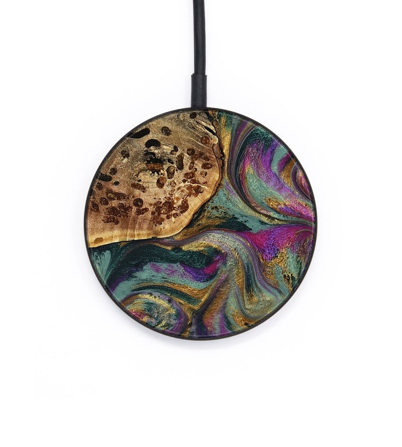 Circle Wood Wireless Charger - Linnie (Green, 799928)
