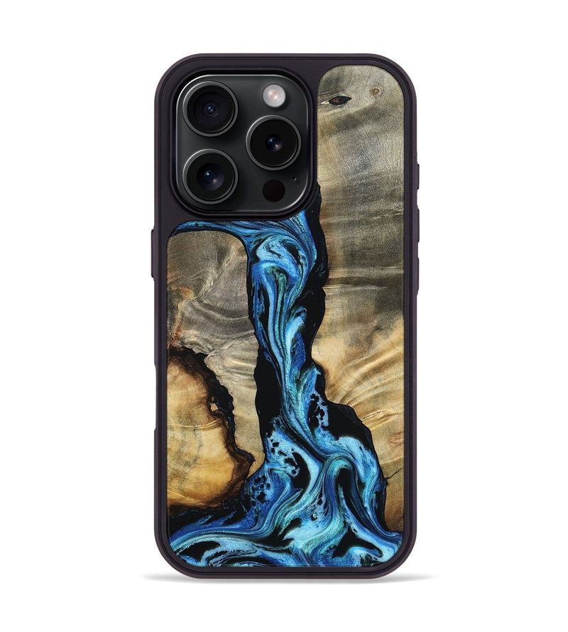 iPhone 16 Pro Wood Phone Case - Atlas (Blue, 799936)