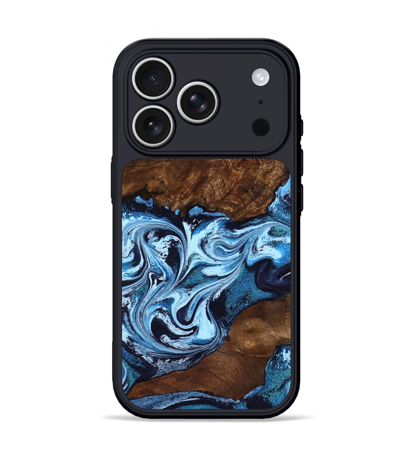 iPhone 17 Pro Wood Phone Case - Willie (Blue, 799951)