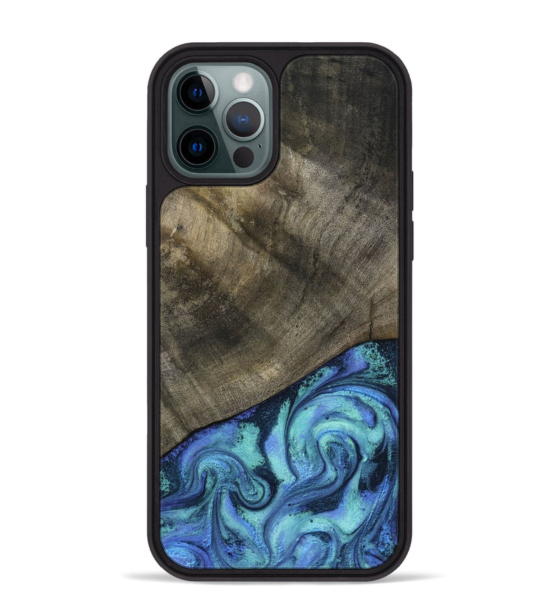 iPhone 12 Pro Max Wood Phone Case - Edwina (Blue, 799955)