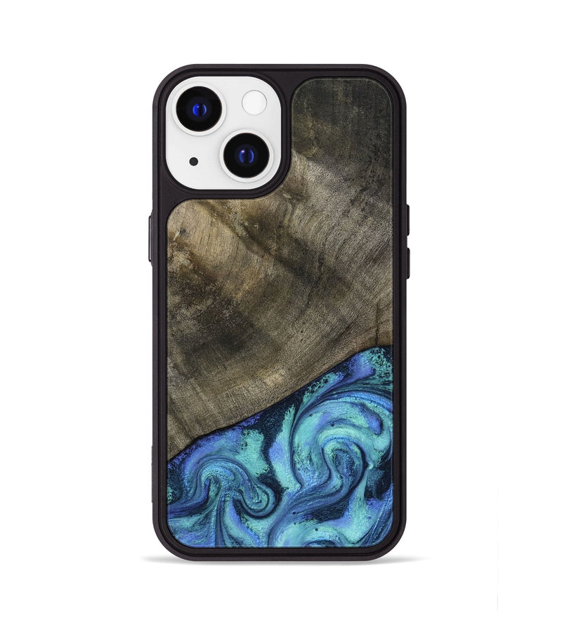 iPhone 13 Wood Phone Case - Edwina (Blue, 799955)