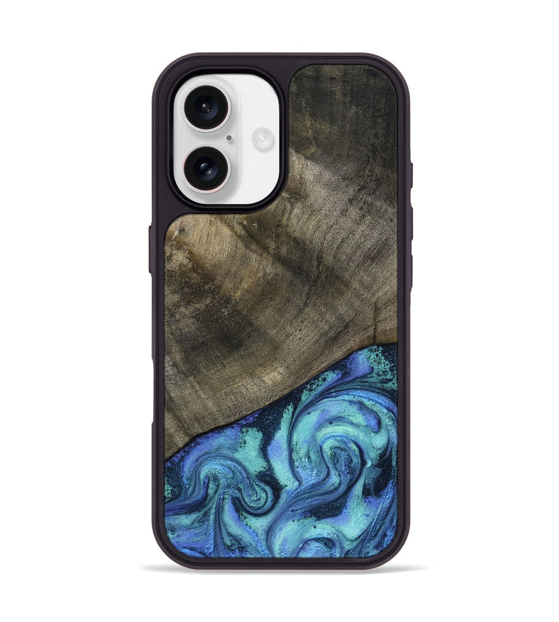 iPhone 17 Wood Phone Case - Edwina (Blue, 799955)