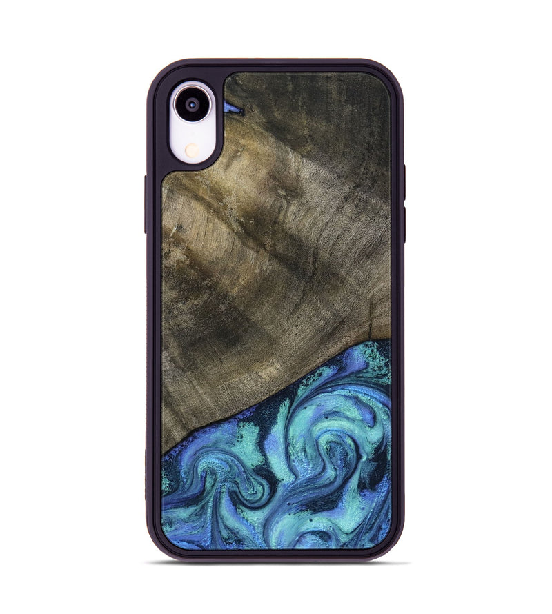iPhone Xr Wood Phone Case - Edwina (Blue, 799955)
