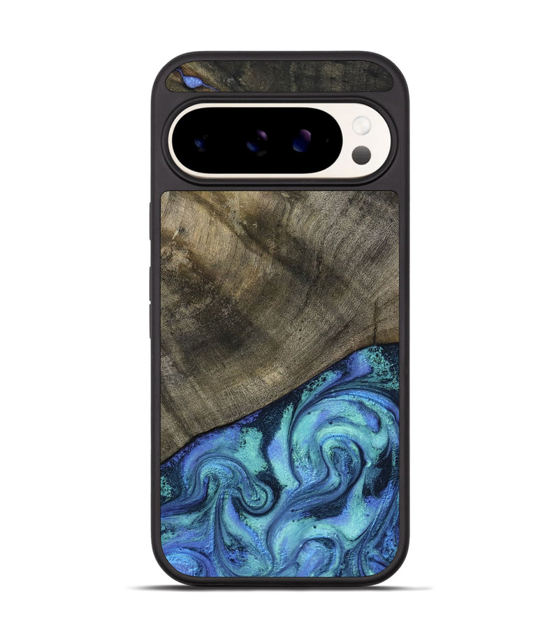Pixel 9 Wood Phone Case - Edwina (Blue, 799955)