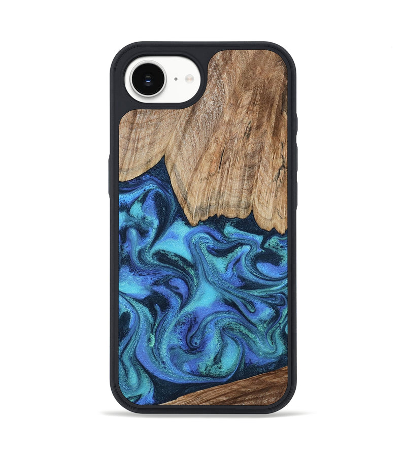 iPhone 16e Wood Phone Case - Leslie (Blue, 799956)