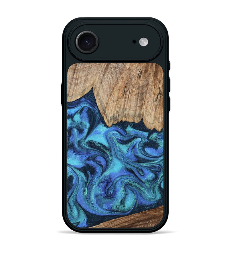 iPhone 17 Air Wood Phone Case - Leslie (Blue, 799956)