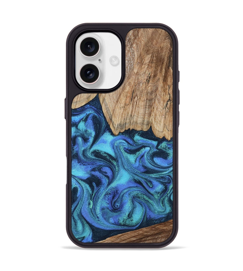 iPhone 17 Wood Phone Case - Leslie (Blue, 799956)