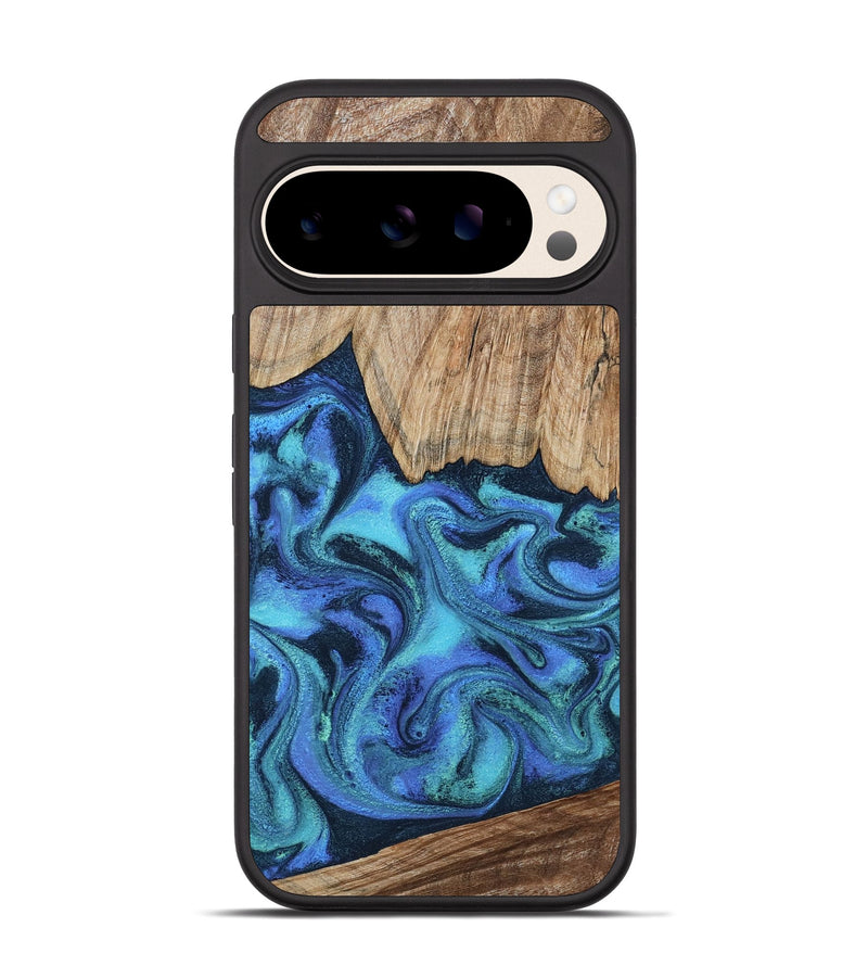 Pixel 10 Wood Phone Case - Leslie (Blue, 799956)