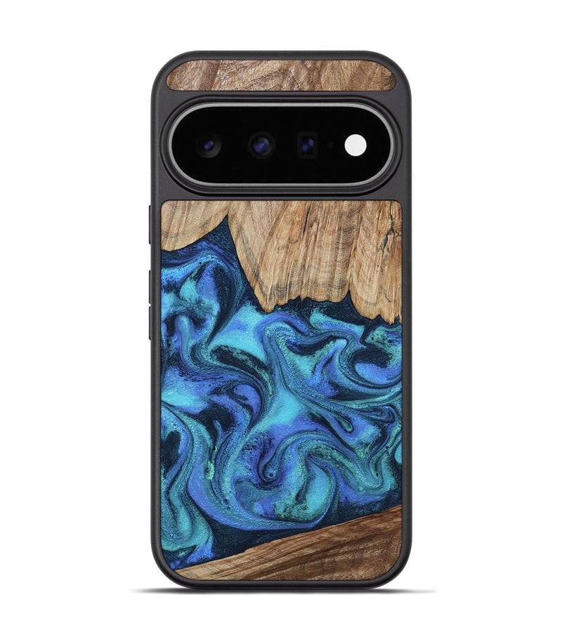 Pixel 11 Pro Wood Phone Case - Leslie (Blue, 799956)