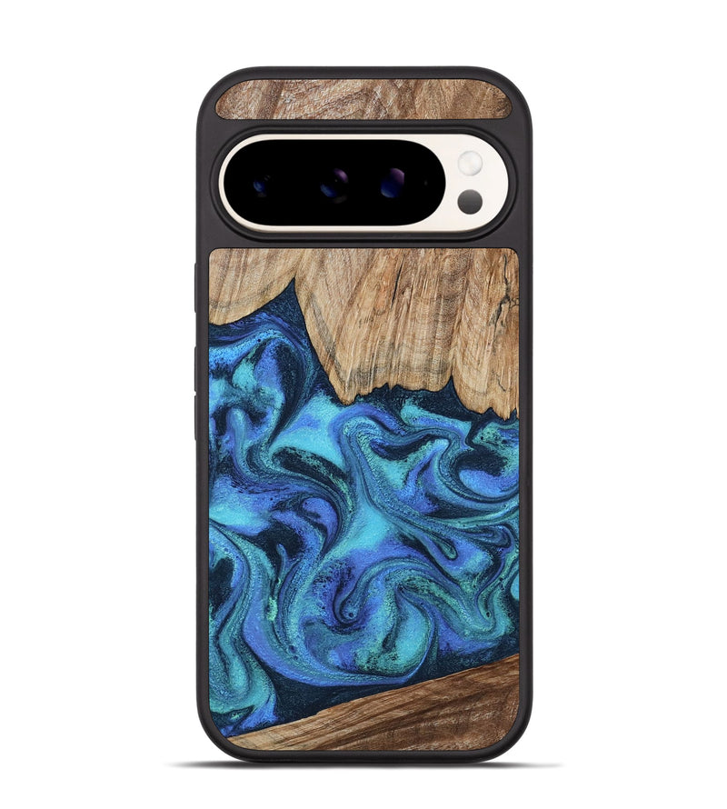 Pixel 9 Wood Phone Case - Leslie (Blue, 799956)