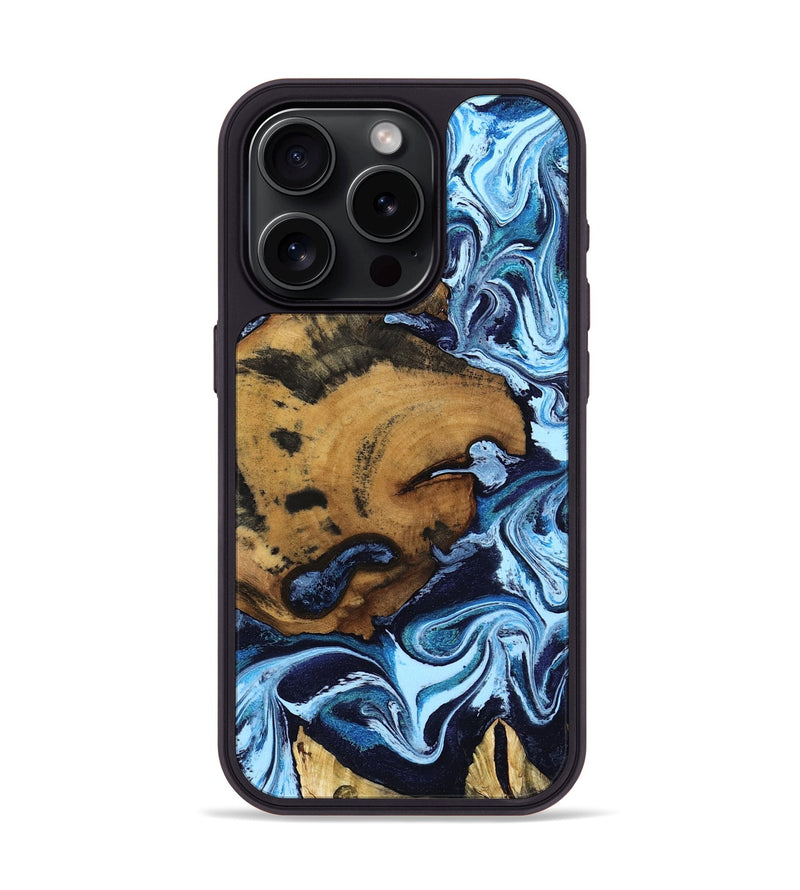 iPhone 15 Pro Wood Phone Case - Sigmund (Blue, 799959)