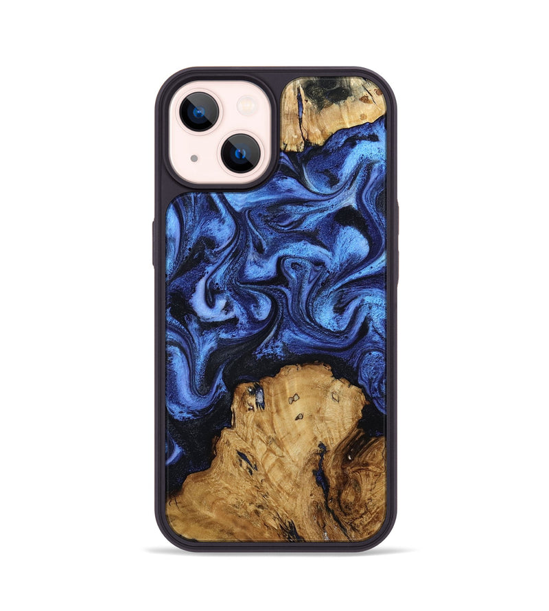 iPhone 14 Wood Phone Case - Titus (Blue, 799970)