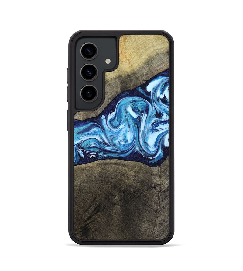 Galaxy S24 Wood Phone Case - Alicia (Blue, 799974)