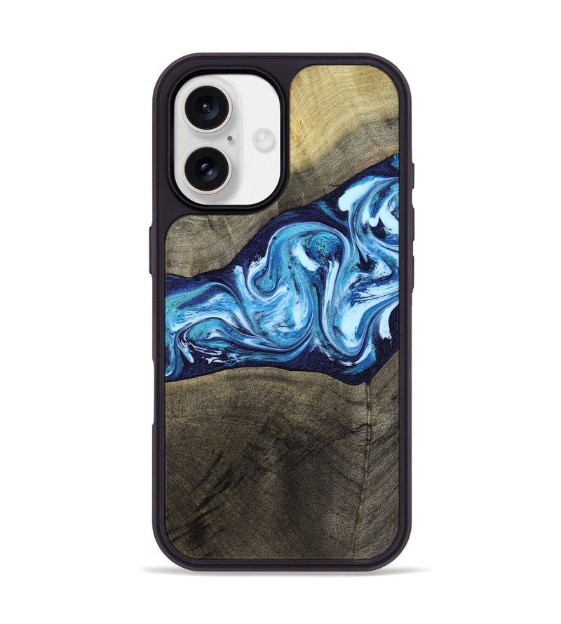 iPhone 17 Wood Phone Case - Alicia (Blue, 799974)