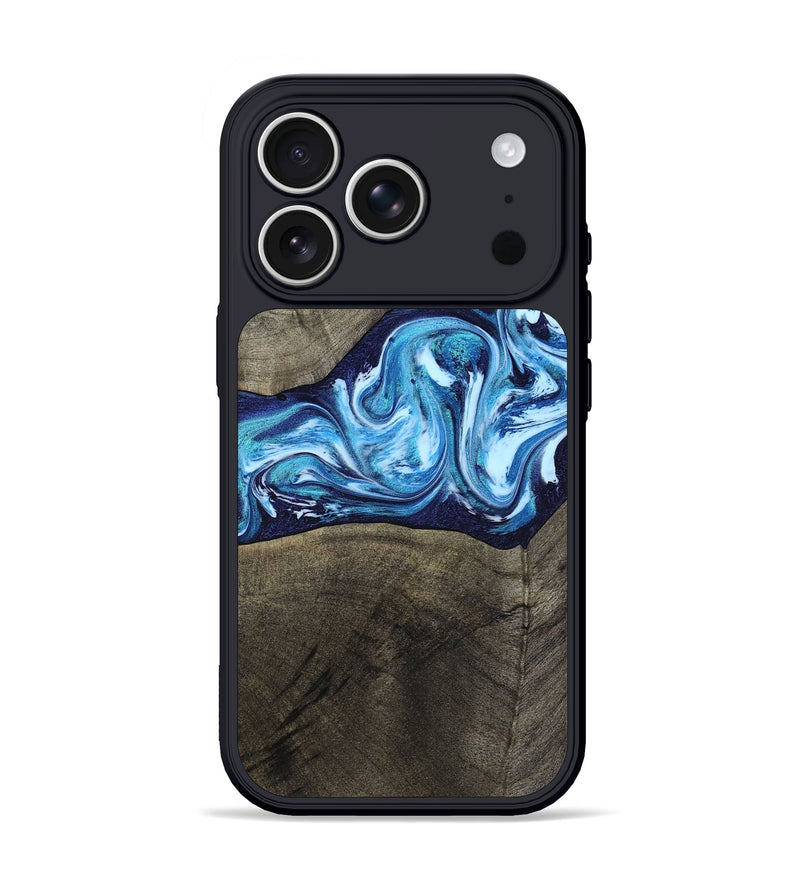 iPhone 17 Pro Wood Phone Case - Alicia (Blue, 799974)